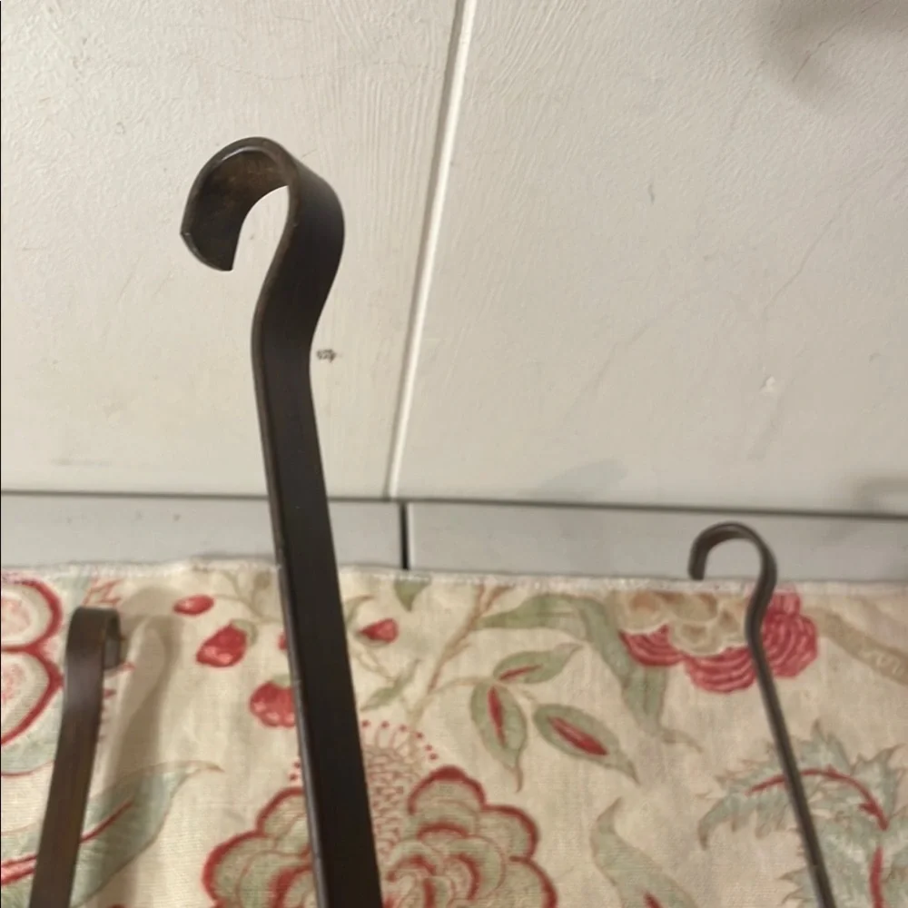 Source Unknown Brown Metal Geometric Set of Mirrors Over a Rod Wall Decor